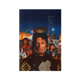 Обложка для паспорта матовая кожа с принтом Michael Jackson , натуральная матовая кожа | размер 19,3 х 13,7 см; прозрачные пластиковые крепления | майкл джексон