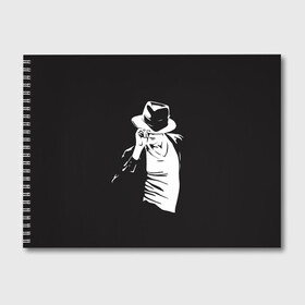 Альбом для рисования с принтом Michael Jackson , 100% бумага
 | матовая бумага, плотность 200 мг. | Тематика изображения на принте: майкл джексон