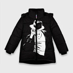 Зимняя куртка для девочек 3D с принтом Michael Jackson , ткань верха — 100% полиэстер; подклад — 100% полиэстер, утеплитель — 100% полиэстер. | длина ниже бедра, удлиненная спинка, воротник стойка и отстегивающийся капюшон. Есть боковые карманы с листочкой на кнопках, утяжки по низу изделия и внутренний карман на молнии. 

Предусмотрены светоотражающий принт на спинке, радужный светоотражающий элемент на пуллере молнии и на резинке для утяжки. | Тематика изображения на принте: майкл джексон