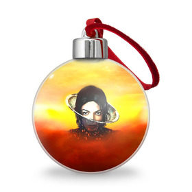 Ёлочный шар с принтом Michael Jackson , Пластик | Диаметр: 77 мм | Тематика изображения на принте: майкл джексон
