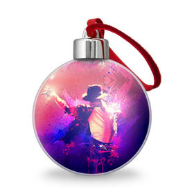 Ёлочный шар с принтом Michael Jackson , Пластик | Диаметр: 77 мм | джексон | майкл