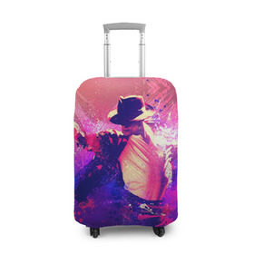 Чехол для чемодана 3D с принтом Michael Jackson , 86% полиэфир, 14% спандекс | двустороннее нанесение принта, прорези для ручек и колес | джексон | майкл