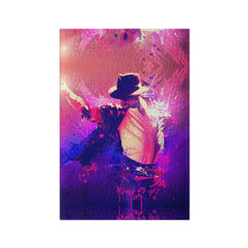 Обложка для паспорта матовая кожа с принтом Michael Jackson , натуральная матовая кожа | размер 19,3 х 13,7 см; прозрачные пластиковые крепления | Тематика изображения на принте: джексон | майкл