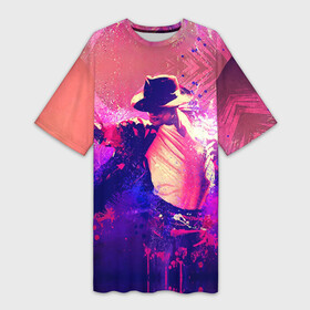 Платье-футболка 3D с принтом Michael Jackson ,  |  | джексон | майкл