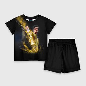 Детский костюм с шортами 3D с принтом Michael Jackson ,  |  | Тематика изображения на принте: майкл джексон