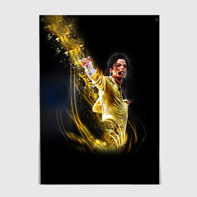 Постер с принтом Michael Jackson , 100% бумага
 | бумага, плотность 150 мг. Матовая, но за счет высокого коэффициента гладкости имеет небольшой блеск и дает на свету блики, но в отличии от глянцевой бумаги не покрыта лаком | майкл джексон