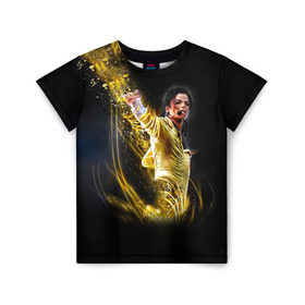 Детская футболка 3D с принтом Michael Jackson , 100% гипоаллергенный полиэфир | прямой крой, круглый вырез горловины, длина до линии бедер, чуть спущенное плечо, ткань немного тянется | Тематика изображения на принте: майкл джексон