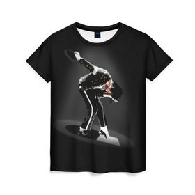 Женская футболка 3D с принтом Michael Jackson , 100% полиэфир ( синтетическое хлопкоподобное полотно) | прямой крой, круглый вырез горловины, длина до линии бедер | майкл джексон