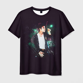 Мужская футболка 3D с принтом Michael Jackson , 100% полиэфир | прямой крой, круглый вырез горловины, длина до линии бедер | Тематика изображения на принте: майкл джексон