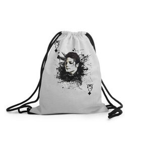 Рюкзак-мешок 3D с принтом Michael Jackson , 100% полиэстер | плотность ткани — 200 г/м2, размер — 35 х 45 см; лямки — толстые шнурки, застежка на шнуровке, без карманов и подкладки | Тематика изображения на принте: майкл джексон