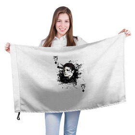 Флаг 3D с принтом Michael Jackson , 100% полиэстер | плотность ткани — 95 г/м2, размер — 67 х 109 см. Принт наносится с одной стороны | майкл джексон