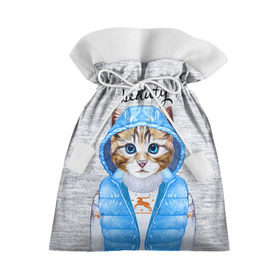 Подарочный 3D мешок с принтом Модная киска , 100% полиэстер | Размер: 29*39 см | baby | beauty | cat | ketty | sweet | девушке | киска | кошка | мода | модная | сладкая | чика