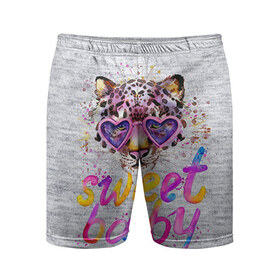 Мужские шорты 3D спортивные с принтом sweet cat ,  |  | baby | cat | ketty | sweet | девушке | киска | кошка | сладкая | тигрица