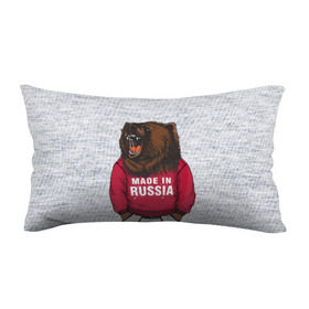 Подушка 3D антистресс с принтом made in Russia , наволочка — 100% полиэстер, наполнитель — вспененный полистирол | состоит из подушки и наволочки на молнии | bear | made | made in russia | russia | злой | медведь | пасть | русский | я | я русский