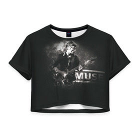 Женская футболка 3D укороченная с принтом Muse , 100% полиэстер | круглая горловина, длина футболки до линии талии, рукава с отворотами | heavy | metal | muse | rock | trash | альтернатива | метал | рок | хеви