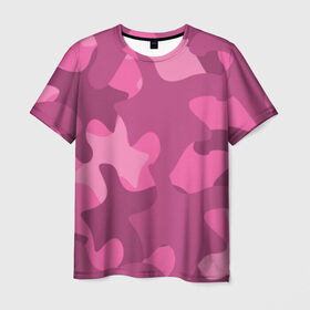 Мужская футболка 3D с принтом Розовый камуфляж , 100% полиэфир | прямой крой, круглый вырез горловины, длина до линии бедер | army | military | армия