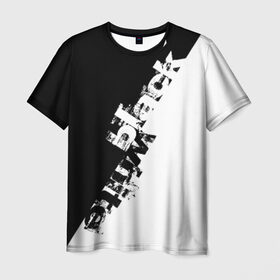 Мужская футболка 3D с принтом Black and White , 100% полиэфир | прямой крой, круглый вырез горловины, длина до линии бедер | Тематика изображения на принте: black | white | краска | черно белый