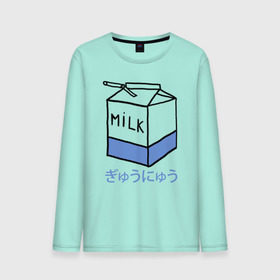 Мужской лонгслив хлопок с принтом milk , 100% хлопок |  | milk | milkman | moloko | коробка | молоко | напиток | тетрапак