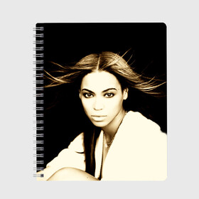 Тетрадь с принтом Beyonce , 100% бумага | 48 листов, плотность листов — 60 г/м2, плотность картонной обложки — 250 г/м2. Листы скреплены сбоку удобной пружинной спиралью. Уголки страниц и обложки скругленные. Цвет линий — светло-серый
 | beyonce | бейонсе | музыка