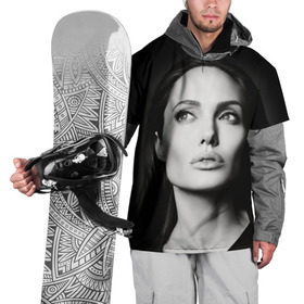 Накидка на куртку 3D с принтом Анжелина Джоли , 100% полиэстер |  | angelina jolie | американская актриса | анжелина джоли | режиссёр | фотомодель | ценарист