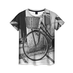 Женская футболка 3D с принтом Велосипед , 100% полиэфир ( синтетическое хлопкоподобное полотно) | прямой крой, круглый вырез горловины, длина до линии бедер | bike | байк | велосипед | италия | стиль