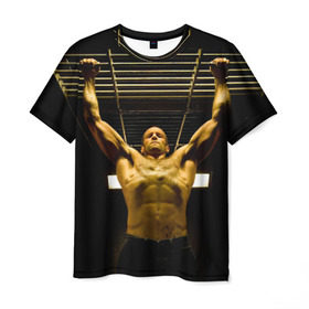 Мужская футболка 3D с принтом Джейсон Стэйтем , 100% полиэфир | прямой крой, круглый вырез горловины, длина до линии бедер | Тематика изображения на принте: jason statham | актёр | английский | джейсон стэйтем