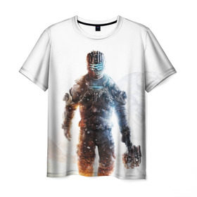 Мужская футболка 3D с принтом Isaac Clark , 100% полиэфир | прямой крой, круглый вырез горловины, длина до линии бедер | Тематика изображения на принте: dead | horror | isaac clark | space | игра | космос