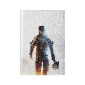 Обложка для паспорта матовая кожа с принтом Isaac Clark , натуральная матовая кожа | размер 19,3 х 13,7 см; прозрачные пластиковые крепления | dead | horror | isaac clark | space | игра | космос