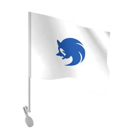 Флаг для автомобиля с принтом Sonic X logo , 100% полиэстер | Размер: 30*21 см | Тематика изображения на принте: hedgehog | sega | sonic | sonic x | sonic x logologo | соник