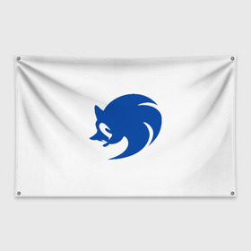 Флаг-баннер с принтом Sonic X logo , 100% полиэстер | размер 67 х 109 см, плотность ткани — 95 г/м2; по краям флага есть четыре люверса для крепления | hedgehog | sega | sonic | sonic x | sonic x logologo | соник