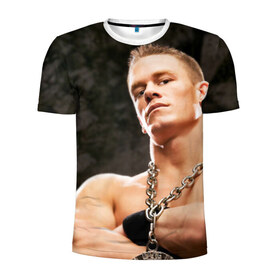 Мужская футболка 3D спортивная с принтом Боец рестлинга , 100% полиэстер с улучшенными характеристиками | приталенный силуэт, круглая горловина, широкие плечи, сужается к линии бедра | боец реслинга | медаль | реслинг | ринг | цепь | чемпион