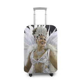 Чехол для чемодана 3D с принтом Карнавал в Рио , 86% полиэфир, 14% спандекс | двустороннее нанесение принта, прорези для ручек и колес | бразилия