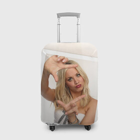 Чехол для чемодана 3D с принтом Кейли Куоко , 86% полиэфир, 14% спандекс | двустороннее нанесение принта, прорези для ручек и колес | kaley cuoco sweeting | американская актриса | кейли куоко суитинг