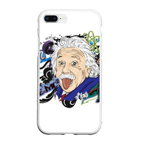 Чехол для iPhone 7Plus/8 Plus матовый с принтом Einstein , Силикон | Область печати: задняя сторона чехла, без боковых панелей | einstein | emc2 | наука | теория | физика | эйнштейн