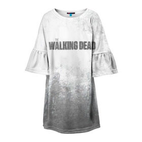Детское платье 3D с принтом The Walking Dead , 100% полиэстер | прямой силуэт, чуть расширенный к низу. Круглая горловина, на рукавах — воланы | the walking dead | кино | мертвецы | ужасы | ходячие