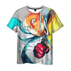 Мужская футболка 3D с принтом One punch man , 100% полиэфир | прямой крой, круглый вырез горловины, длина до линии бедер | anime | ван пач ман | ван пач мен | ванпанчман | ванпанчмен | ванпачман | ванпачмен | сайтама
