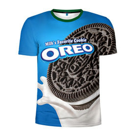 Мужская футболка 3D спортивная с принтом Oreo , 100% полиэстер с улучшенными характеристиками | приталенный силуэт, круглая горловина, широкие плечи, сужается к линии бедра | oreo | орео | печенье | сладости