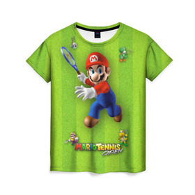 Женская футболка 3D с принтом Mario , 100% полиэфир ( синтетическое хлопкоподобное полотно) | прямой крой, круглый вырез горловины, длина до линии бедер | nintendo | марио | нинтендо