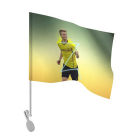 Флаг для автомобиля с принтом Marco Reus , 100% полиэстер | Размер: 30*21 см | marco | reus | боруссия | германия | дортмунд | марко