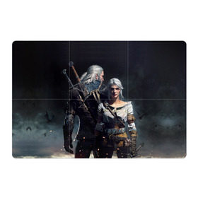 Магнитный плакат 3Х2 с принтом Geralt and Ciri , Полимерный материал с магнитным слоем | 6 деталей размером 9*9 см | ciri | gerald | roach | wild hunt | witcher | ведьмак | ведьмы | геральд | дикая охота | йен | йеннифер | плотва | цири