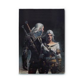 Обложка для автодокументов с принтом Geralt and Ciri , натуральная кожа |  размер 19,9*13 см; внутри 4 больших “конверта” для документов и один маленький отдел — туда идеально встанут права | ciri | gerald | roach | wild hunt | witcher | ведьмак | ведьмы | геральд | дикая охота | йен | йеннифер | плотва | цири