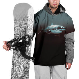 Накидка на куртку 3D с принтом Акула , 100% полиэстер |  | акула | море | хищник