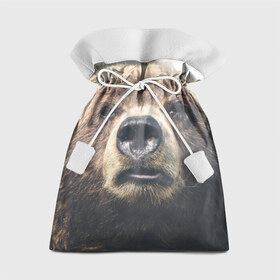 Подарочный 3D мешок с принтом Русский медведь , 100% полиэстер | Размер: 29*39 см | медведь | россия | русский | символ | ссср