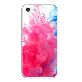 Чехол для iPhone 5/5S матовый с принтом Взрыв красок , Силикон | Область печати: задняя сторона чехла, без боковых панелей | краски | розовый | яркий
