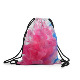 Рюкзак-мешок 3D с принтом Взрыв красок , 100% полиэстер | плотность ткани — 200 г/м2, размер — 35 х 45 см; лямки — толстые шнурки, застежка на шнуровке, без карманов и подкладки | краски | розовый | яркий