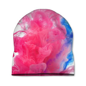 Шапка 3D с принтом Взрыв красок , 100% полиэстер | универсальный размер, печать по всей поверхности изделия | краски | розовый | яркий