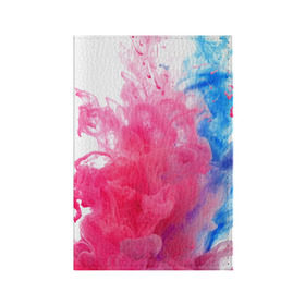 Обложка для паспорта матовая кожа с принтом Взрыв красок , натуральная матовая кожа | размер 19,3 х 13,7 см; прозрачные пластиковые крепления | Тематика изображения на принте: краски | розовый | яркий