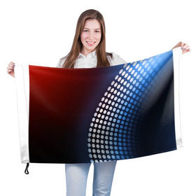 Флаг 3D с принтом Светящиеся круги , 100% полиэстер | плотность ткани — 95 г/м2, размер — 67 х 109 см. Принт наносится с одной стороны | светящиеся круги