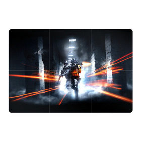 Магнитный плакат 3Х2 с принтом Battlefield Hardline , Полимерный материал с магнитным слоем | 6 деталей размером 9*9 см | battlefield | game | hardline | игра