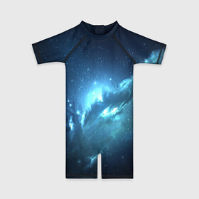 Детский купальный костюм 3D с принтом Atlantis Nebula , Полиэстер 85%, Спандекс 15% | застежка на молнии на спине | вселенная | галактика | звезда | космос | небеса